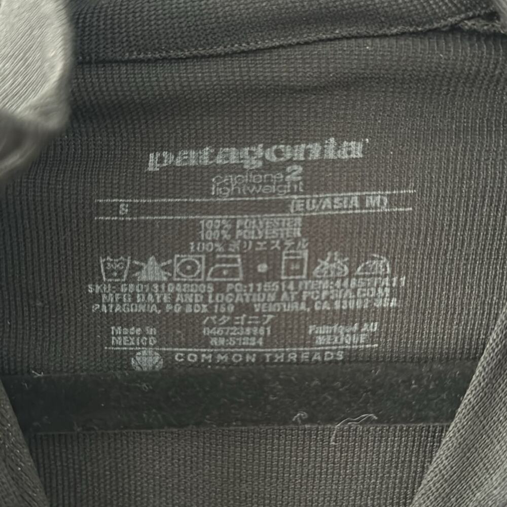 Patagonia Common Threads 1/4 Zip Black Size Small - Picture 2 of 7